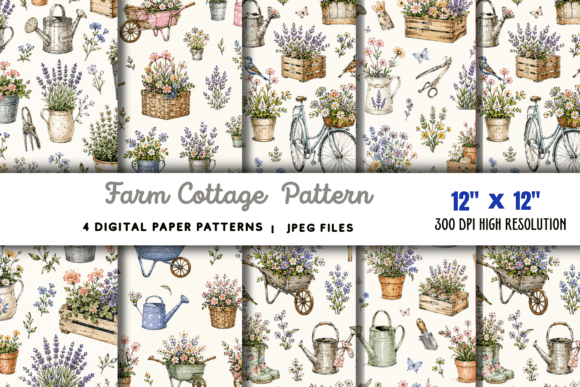 Download Farm Cottage Pattern, Farmhouse Pattern - Farmhouse pattern Collection
