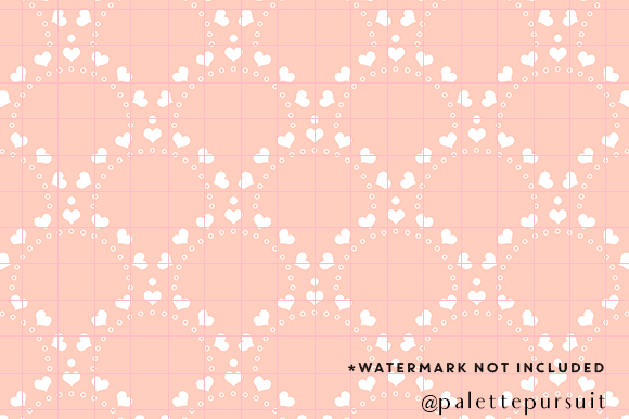 Download Peach Hearts Mermaid Valentines Pattern - Mermaid Collection