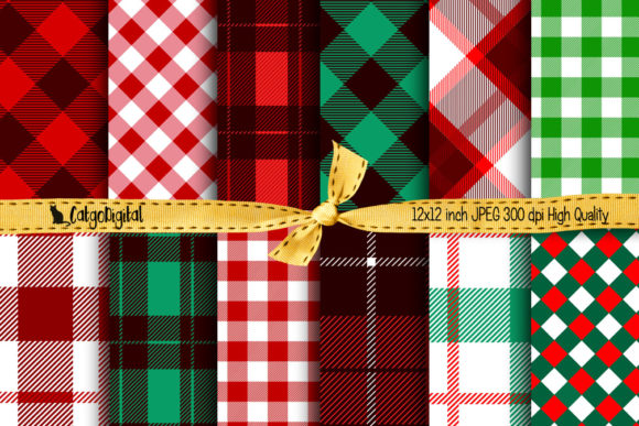 Download Christmas Buffalo Plaid Printable Papers - Plaid printable Collection