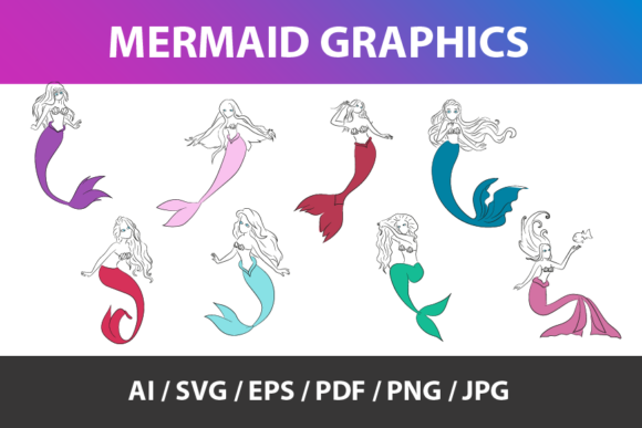 Download Mermaids Graphics Pack - Mermaid Collection