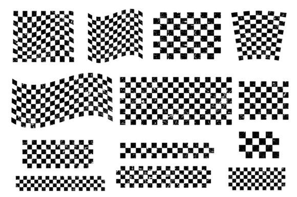 Download Grunge Checkered Racing Flag Bundle Svg - Checkered Collection