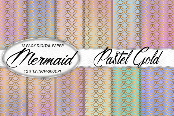 Download Mermaid Scales Digital Paper Background - Mermaid Collection