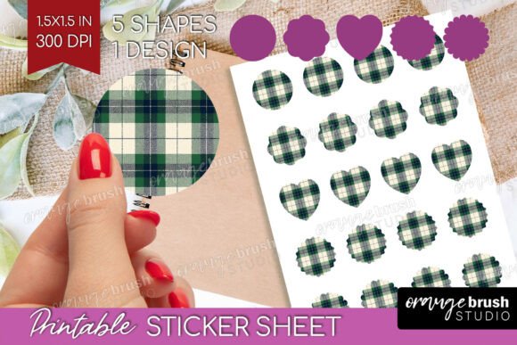 Download Tartan Plaid Printable Sticker Sheet - Premium Resources