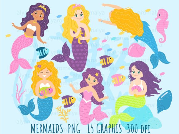 Download Mermaids PNG Clip Art - Mermaid Collection
