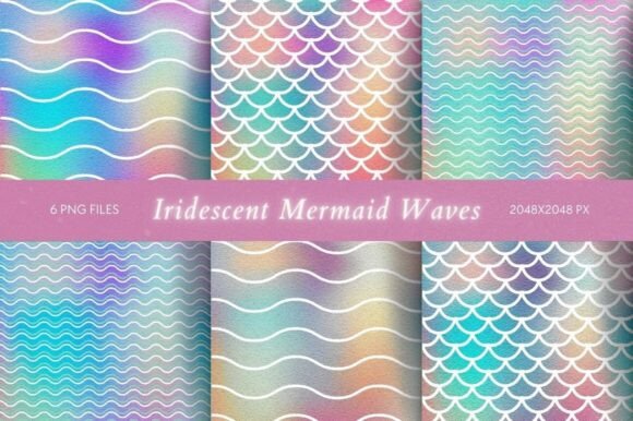 Download Iridescent Mermaid Waves - Mermaid Collection