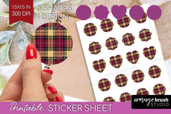 Download Tartan Plaid Printable Sticker Sheet - Plaid printable Collection