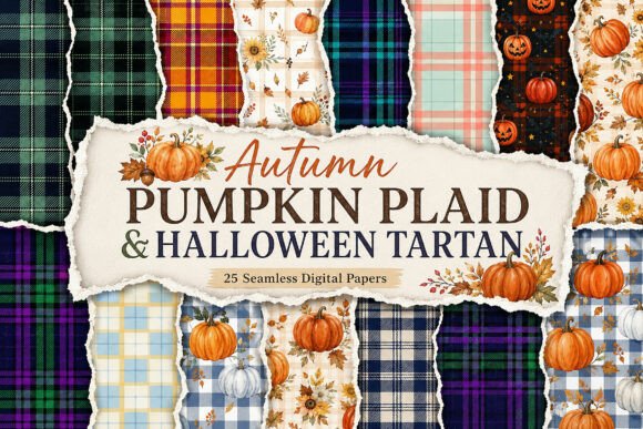 Download Autumn Pumpkin Plaid &amp; Halloween - Plaid Collection