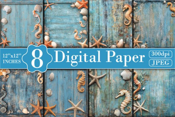 Download Mermaid Nursery Junk Digital Paper - Mermaid Collection
