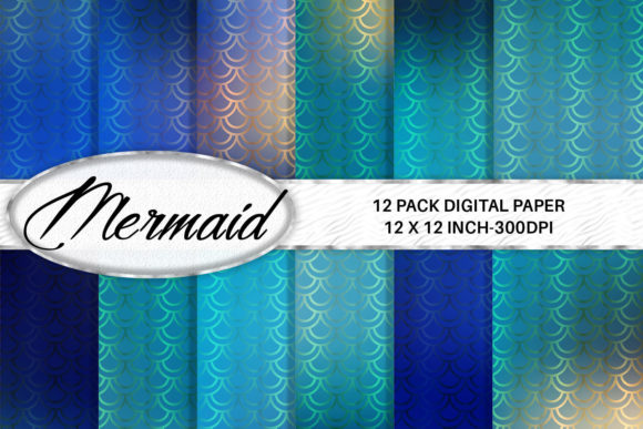 Download Turquoise Mermaid Scales Digital Paper - Mermaid Collection