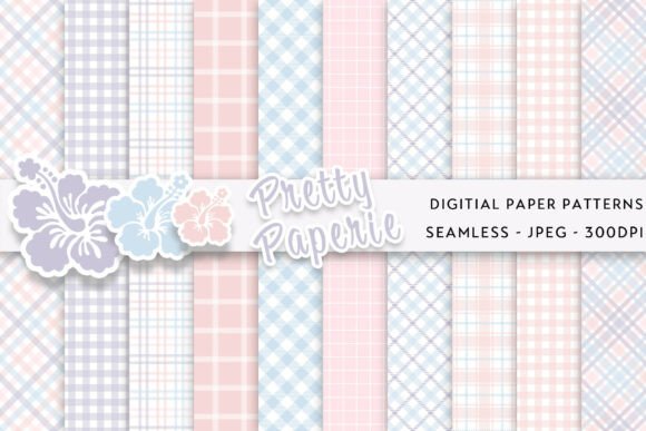 Download 10 Plaid Digital Paper Backgrounds - Plaid Collection