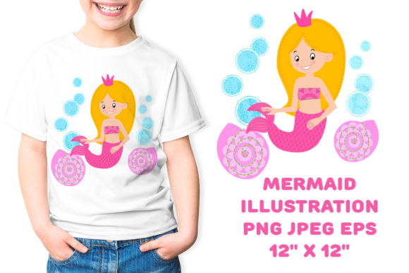 Download Mermaid Illustration for Sublimation - Mermaid Collection