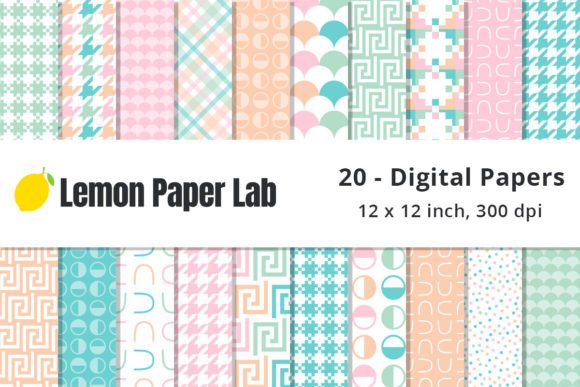 Download Pastel Digital Scrapbook Papers - Scrapbook paper Collection