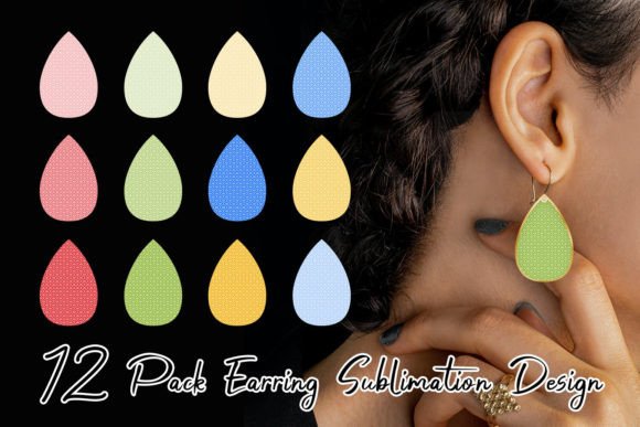 Download Mermaid Scales Pattern Pastel Earring - Mermaid Collection
