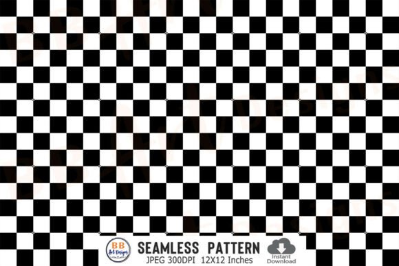 Download Checkered Seamless Pattern Black &amp; White - Checkered Collection