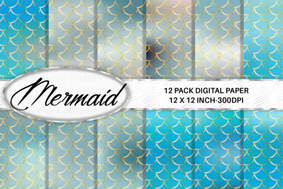 Download Navy Blue Mermaid Scales Digital Paper - Mermaid Collection