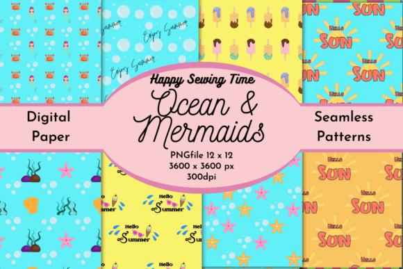 Download Ocean &amp; Mermaids Digital Papers - Mermaid Collection