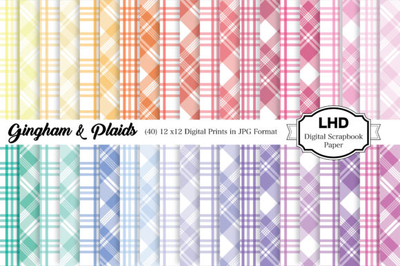 Download Gingham &amp; Plaid Digital Paper Pack - Plaid Collection