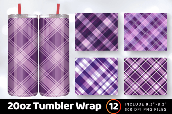 Download Purple Plaid Printable Crafted Tumbler W - Plaid printable Collection