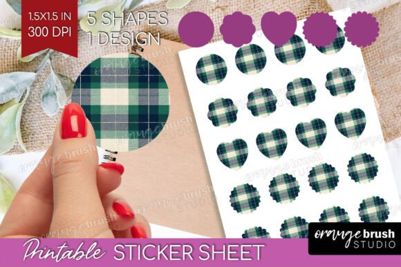 Download Tartan Plaid Printable Sticker Sheet - Premium Resources