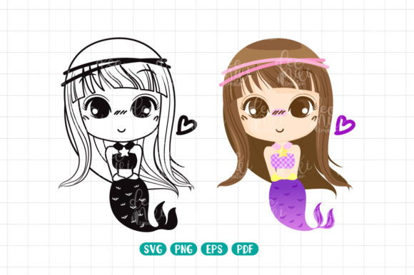 Download Mermaid, Mermaid Clip Art, Digital File - Mermaid Collection