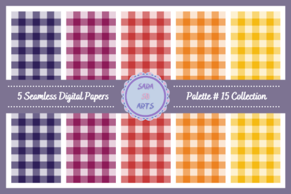 Download Seamless Gingham Plaid Digital Paper - Plaid Collection