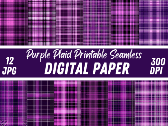 Download Purple Plaid Printable Crafted Patterns - Plaid printable Collection