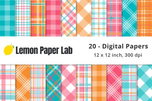 Download Plaid Digital Repeat Pattern for Summer - Plaid Collection