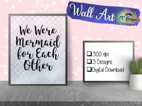 Download 5 Mermaid for Each Other Bedroom Art - Mermaid Collection