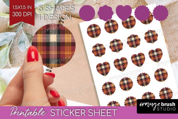 Download Tartan Plaid Printable Sticker Sheet - Plaid printable Collection
