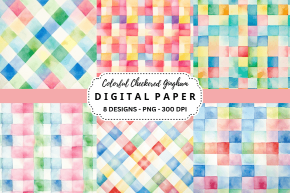 Download Colorful Checkered Gingham Background - Checkered Collection