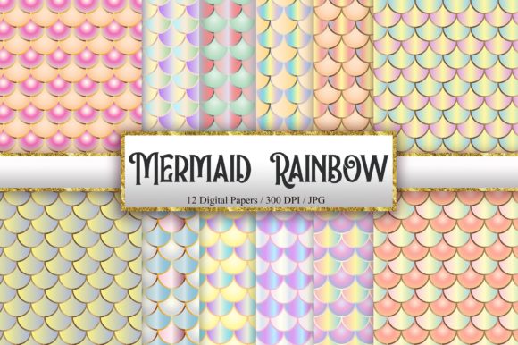 Download Mermaid Scales Rainbow Background - Mermaid Collection